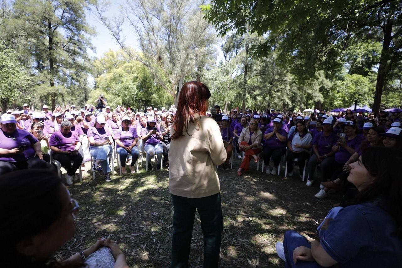 Cristina Kirchner participó de un acto en Moreno.