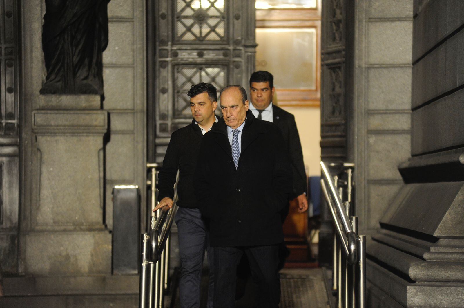 Guillermo Francos este miércoles tras el plenario de comisiones en el Senado. Foto: Federico López Claro