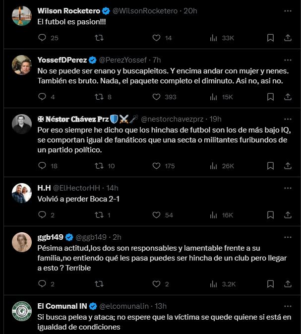 Comentarios de los usuarios tras la viralización del video. Foto Captura: X / @UHN_Plus