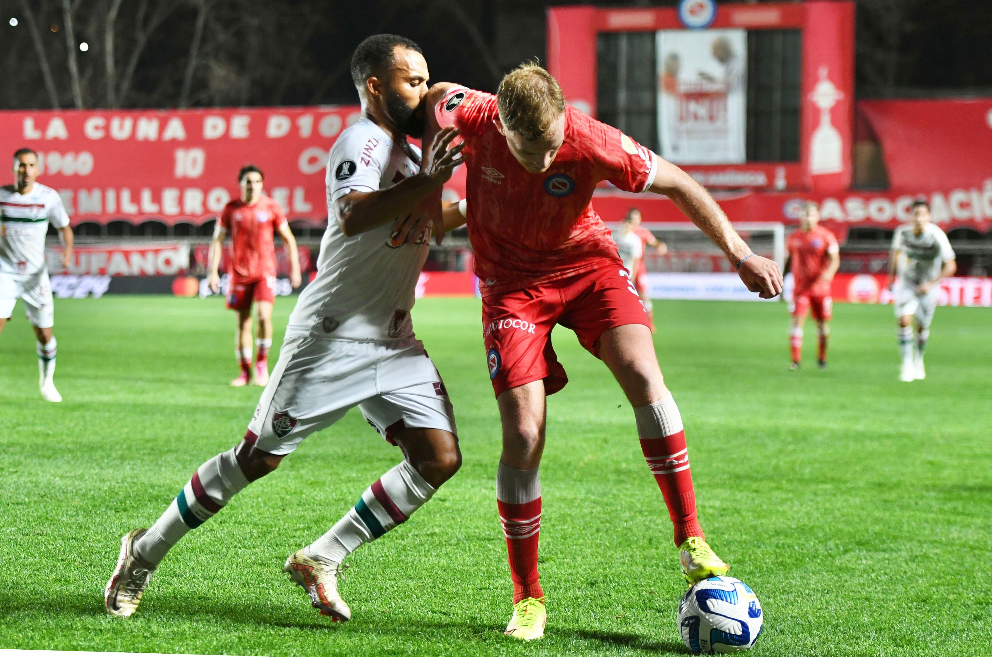 Argentinos Juniors y Fluminense empataron 1-1 en el Maradona por la ida de los octavos de final de la Copa Libertadores. (Fotobaires)