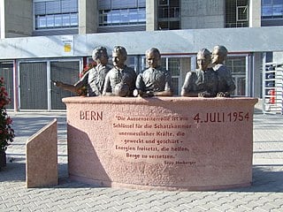 Estatua de honor de Alemania, por salir campeón en Suiza 1954.