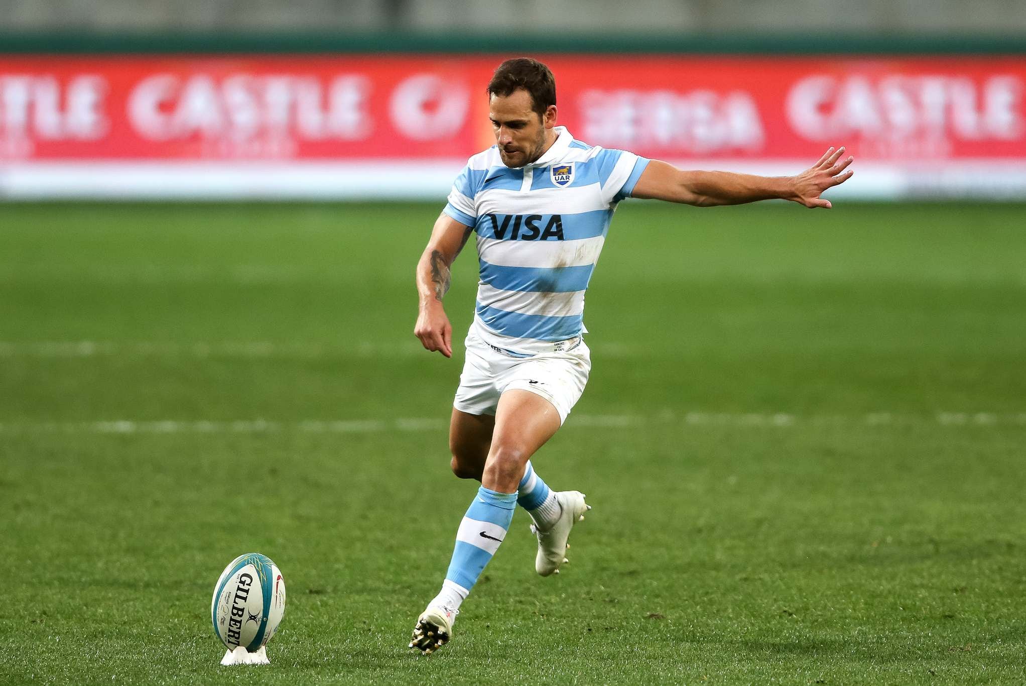 El apertura tucumano Nicolás Sánchez busca agigantar su leyenda con la camiseta de Los Pumas. (Prensa UAR / Gaspa Fotos)