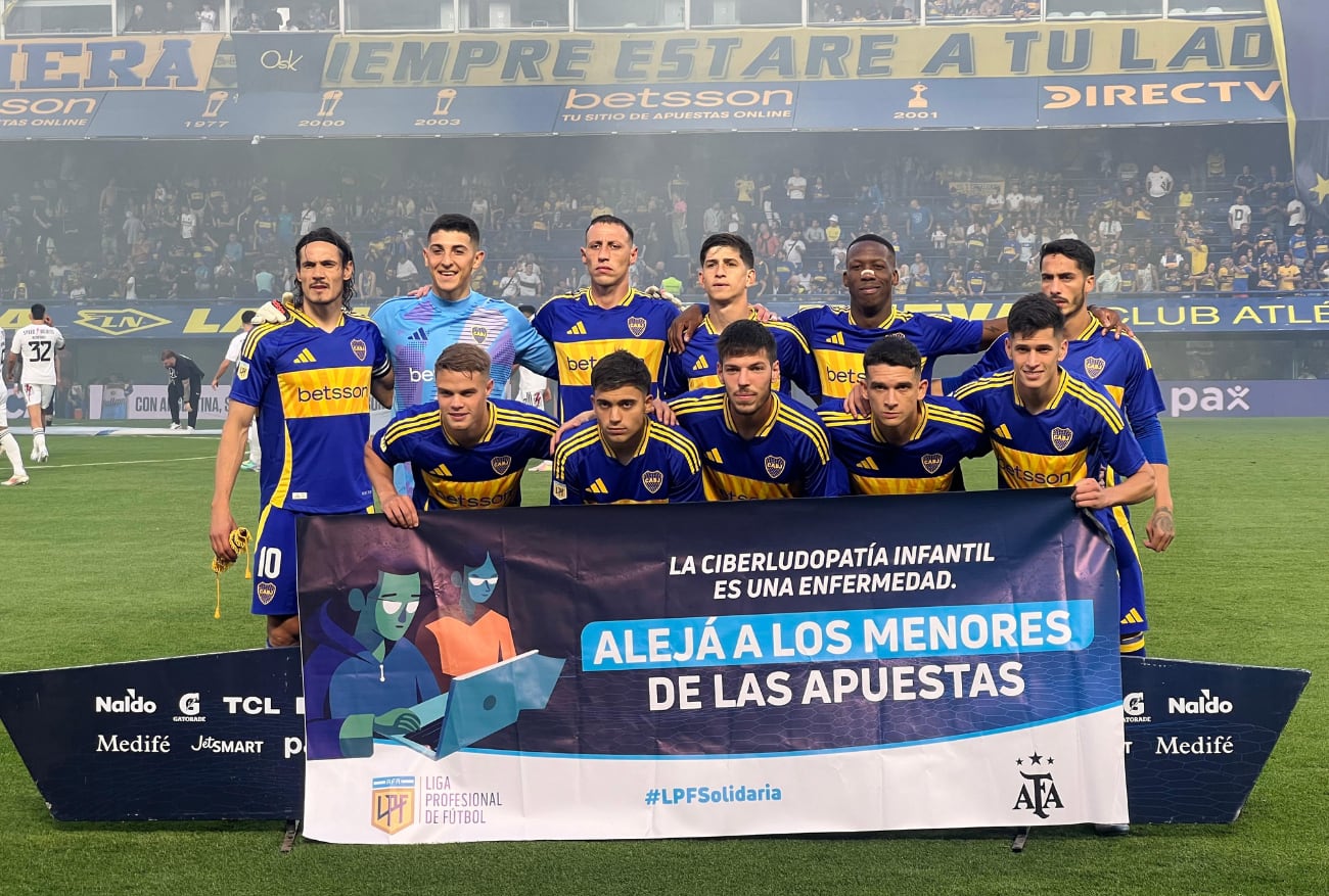 La formación inicial de Boca Juniors para recibir al Deportivo Riestra. /Foto: LPF