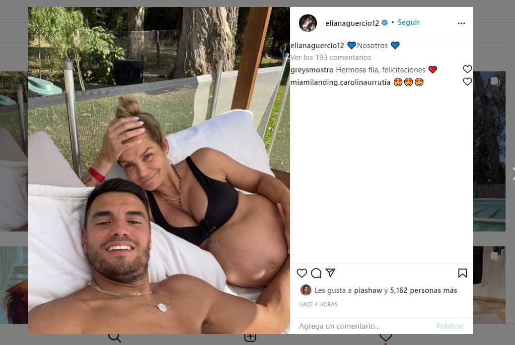 Eliana Guercio y Sergio Chiquito Romero confirmaron que serán padres por cuarta vez.