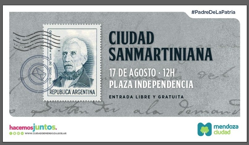 Ciudad Sanmartiniana: ¡honramos juntos al General en la plaza Independencia!