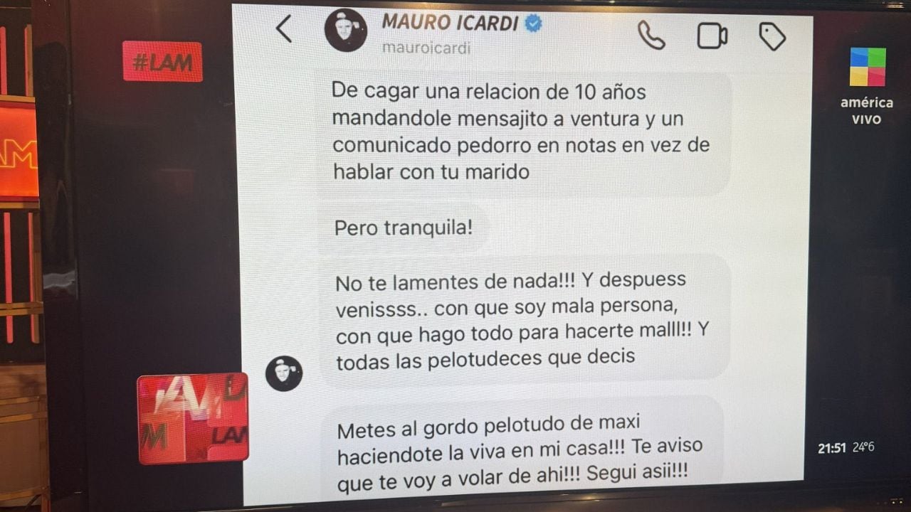 Los chats entre Mauro Icardi y Wanda Nara contra Maxi López.