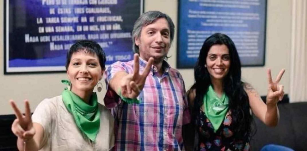 Mayra Mendoza, intendenta de Quilmes junto a Máximo Kirchner. 