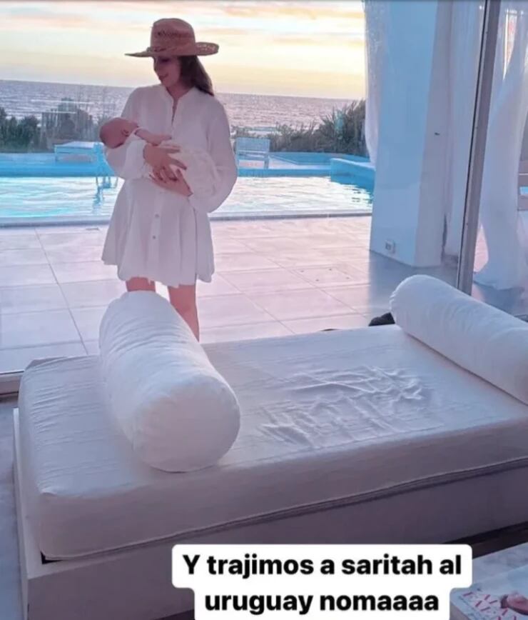 Fernando Burlando y Barby Franco disfrutan de su casa en Punta del Este.