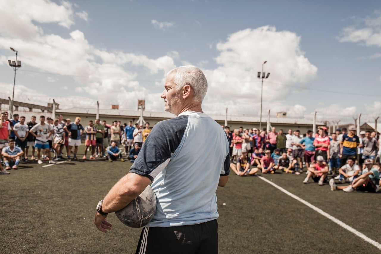 En personas privadas de la libertad que juegan al rugby en las cárceles, la reincidencia es menor a 5%. Foto: Gentileza Fundación Espartanos