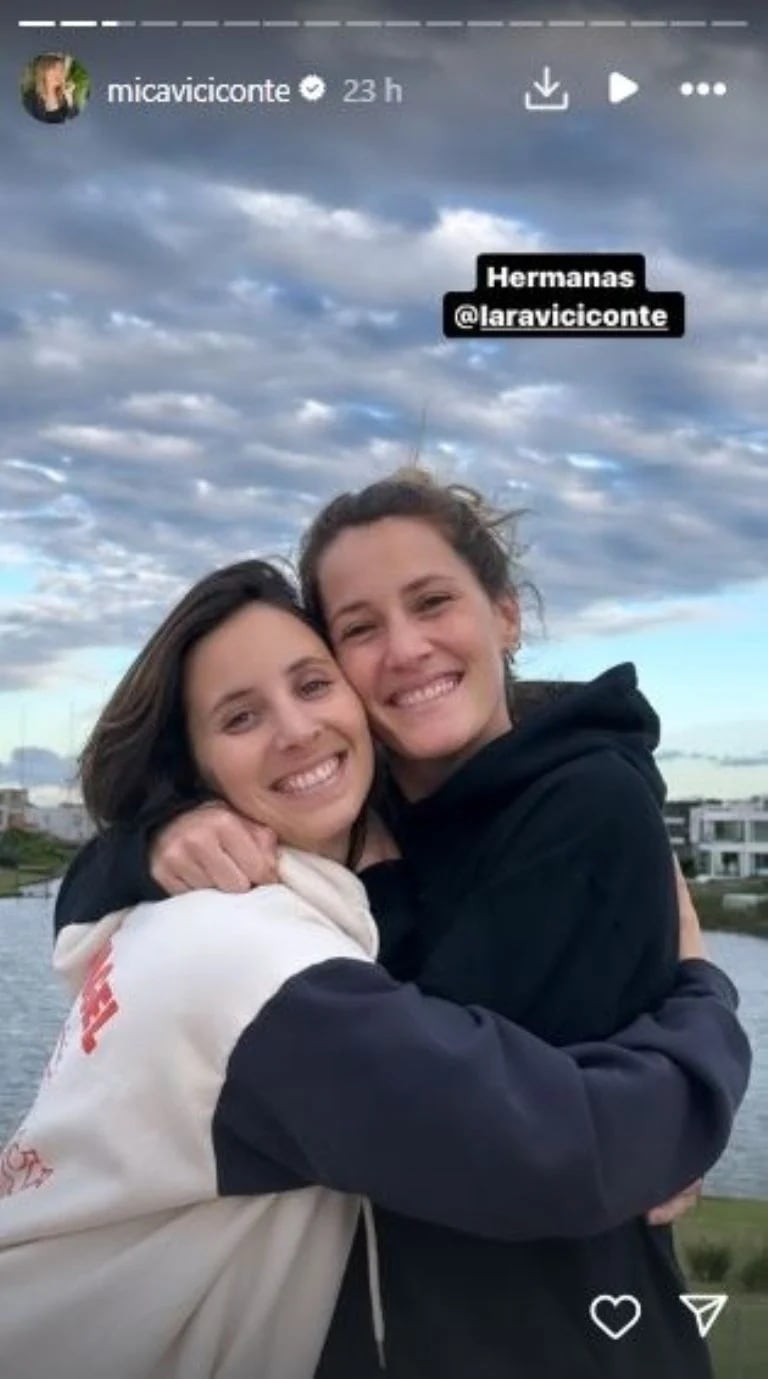 Lara, la hermana de Mica Viciconte es muy unida a ella y a su hijo Luca.