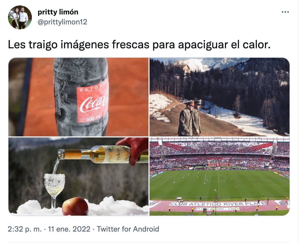 La ola de calor que afecta a todo el país generó varios memes y bromas en las redes sociales.