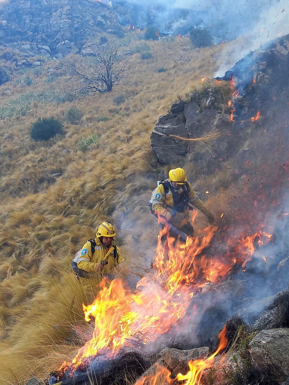 Se habla de uno de los incendios más grandes de Córdoba. Foto: Ministerio de Seguridad de Córdoba.