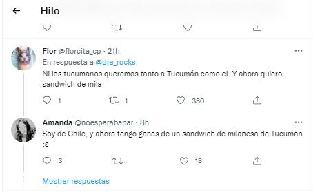 Una tucumana comentó que el niño quiere más a la provincia que los propios ciudadanos. 