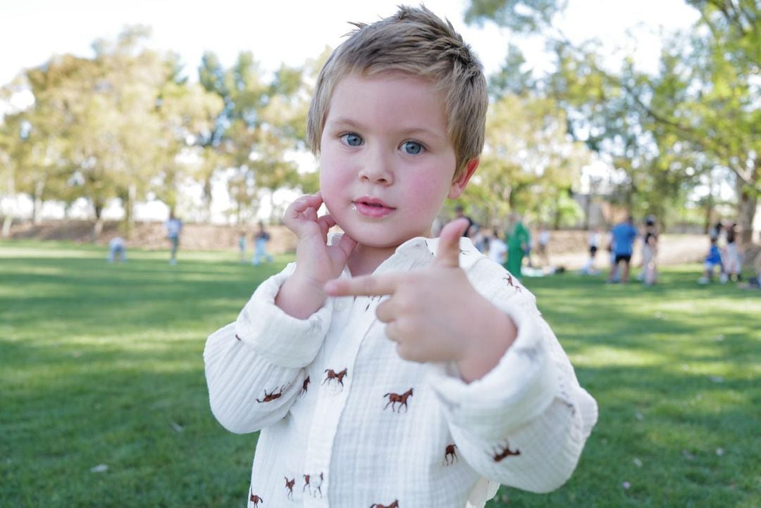 Amancio, el hijo menor de la China Suárez y Benjamín Vicuña. Gentileza Instagram.