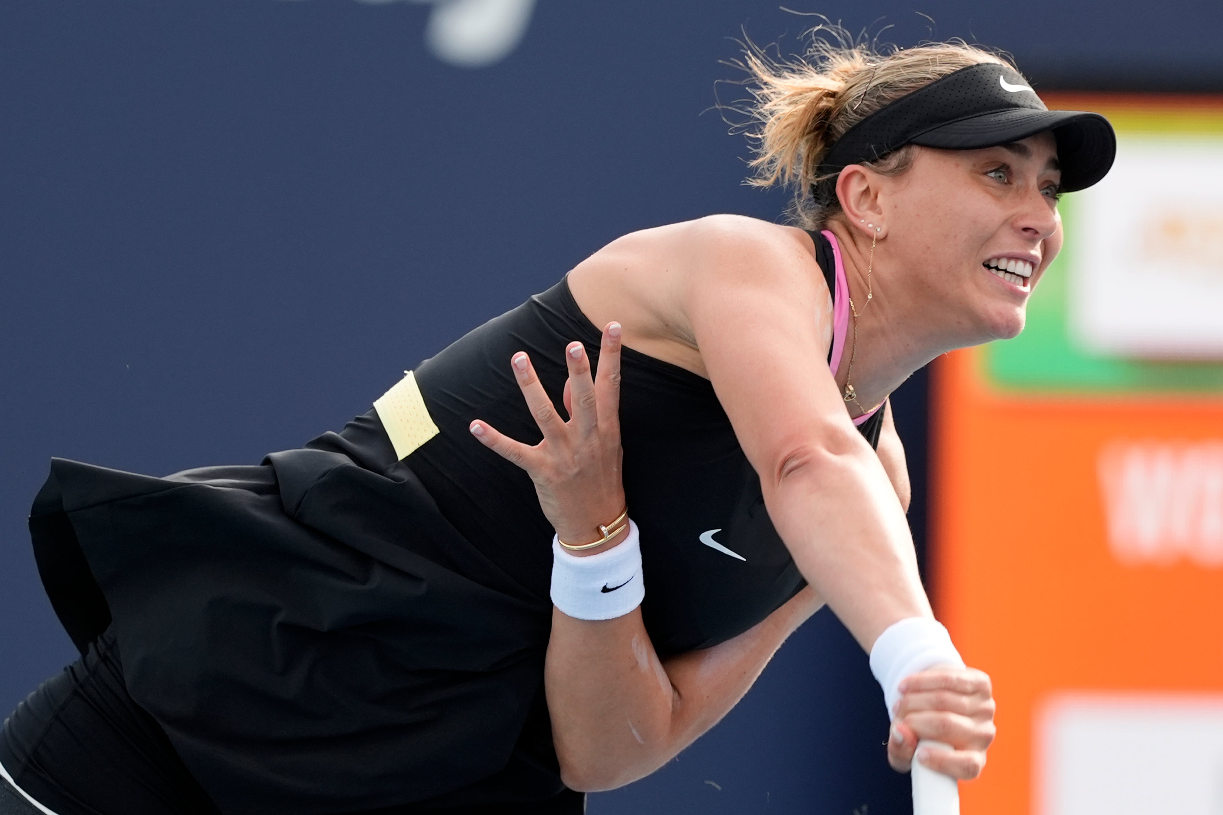 ARCHIVO - La española Paula Badosa será una de las protagonistas del próximo cuadro de octavos de final en el Abierto de Australia. (AP Foto/Lynne Sladky)