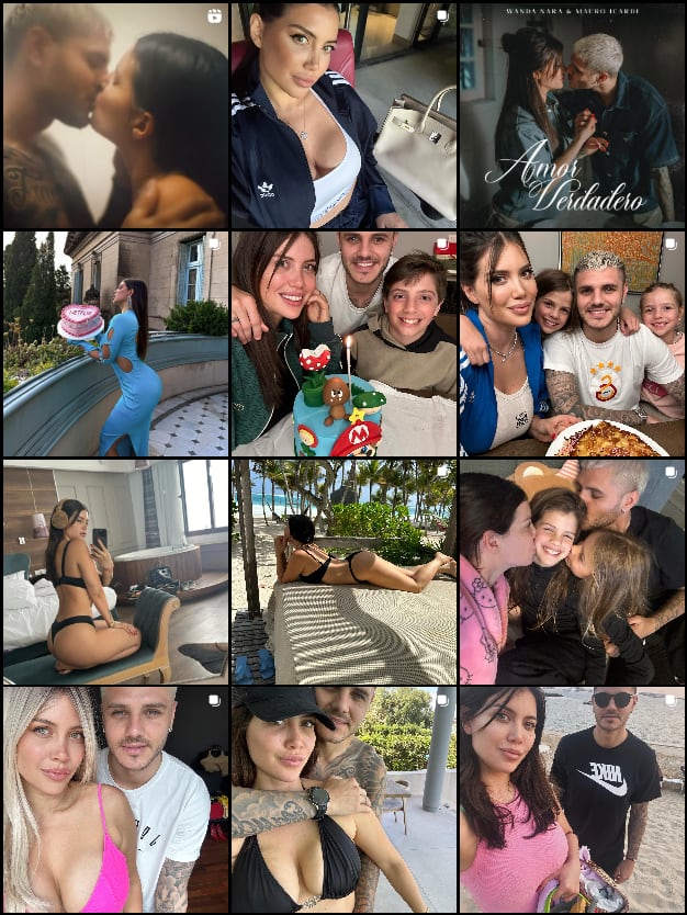 Wanda Nara volvió a publicar fotos con Mauro Icardi. Captura: Instagram / @wanda_nara