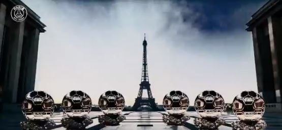 Los seis Balones de Oro y la Torre Eiffel. París es una fiesta. 