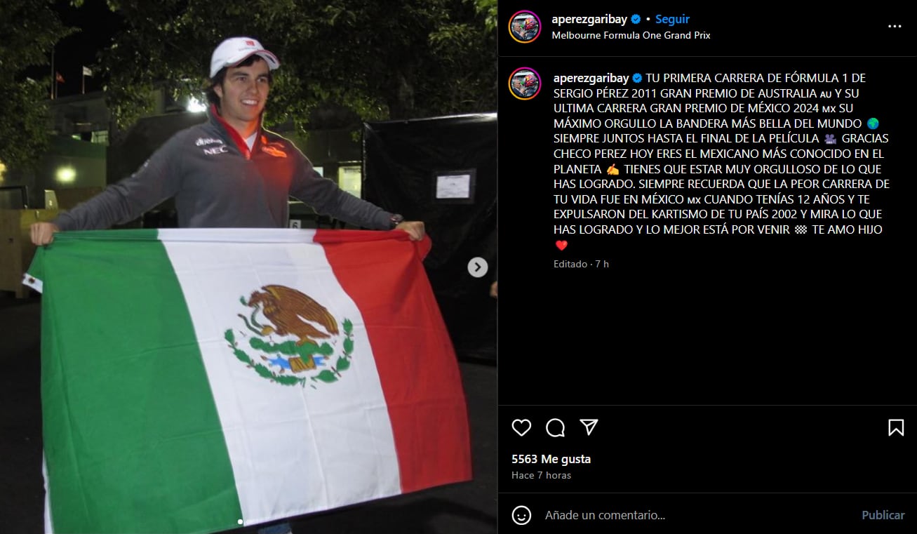 El mensaje del padre de "Checo" Pérez acerca de la posible salida de su hijo de Red Bull