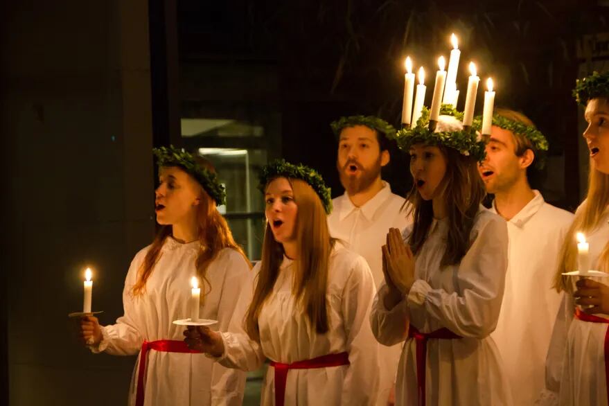 Suecia celebra principalmente el Día de Santa Lucía.