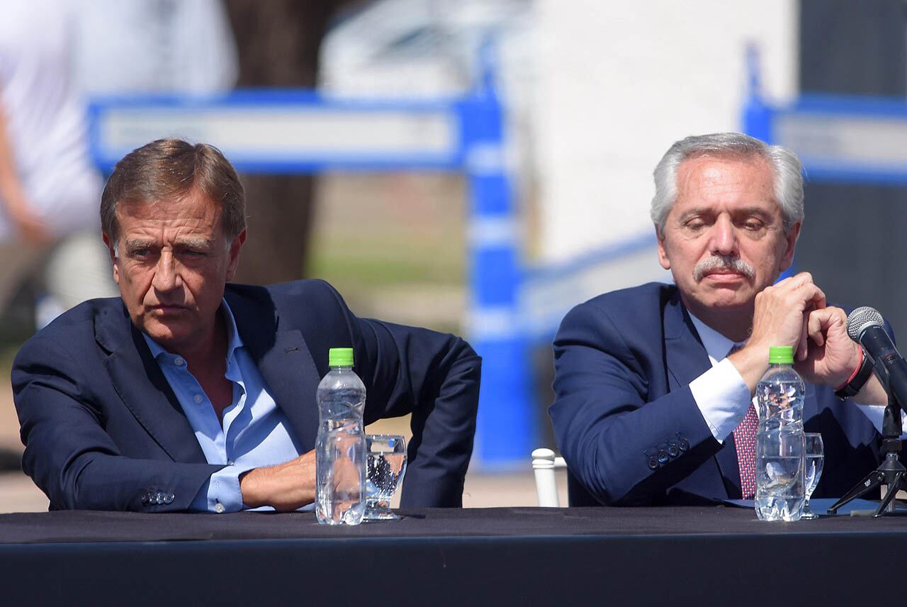 El presidente de la Nación Alberto Fernández junto al gobernador Rodolfo Suárez. Foto: Claudio Gutiérrez / Los Andes