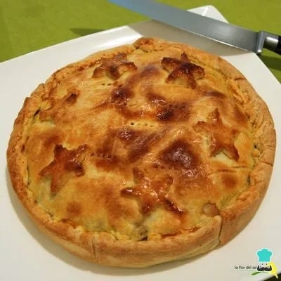 Paso a paso para la receta de tarta de pollo con salsa blanca