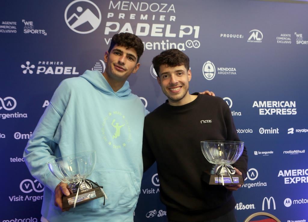 Arturo Coello y Agustín Tapia, campeones del Premier Pádel 2023 en Mendoza. / Premier Pádel