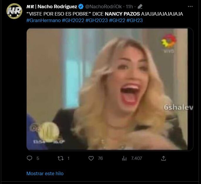 Las redes explotaron contra Nancy Pazos