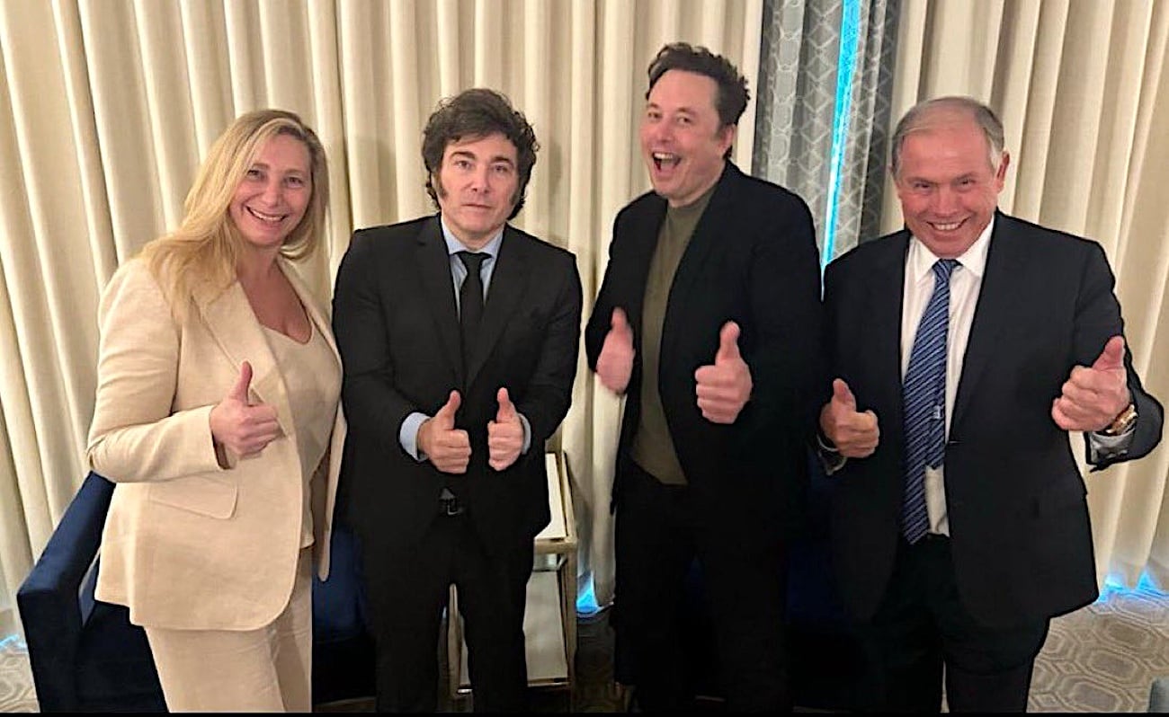 Javier MIlei se reunió nuevamente con el empresario Elon Musk y estuvo acompañado por la secretaria General de la Presidencia, Karina Milei, y el embajador argentino en Estados Unidos, Gerardo Werthein.