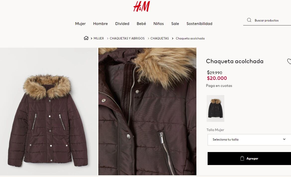 Campera mujer (H&M)