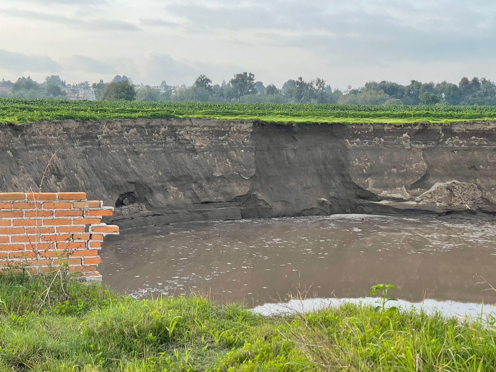 Socavón de 130 metros de diámetros en México. / Foto: Gentileza