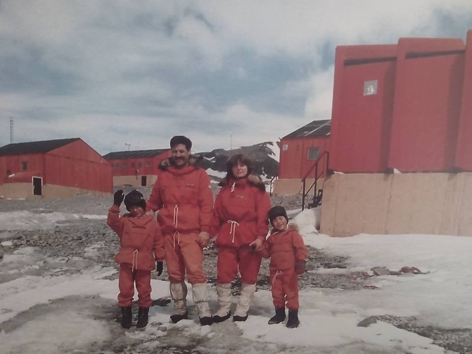 El mendocino Marcos Neirotti en la Antártida.