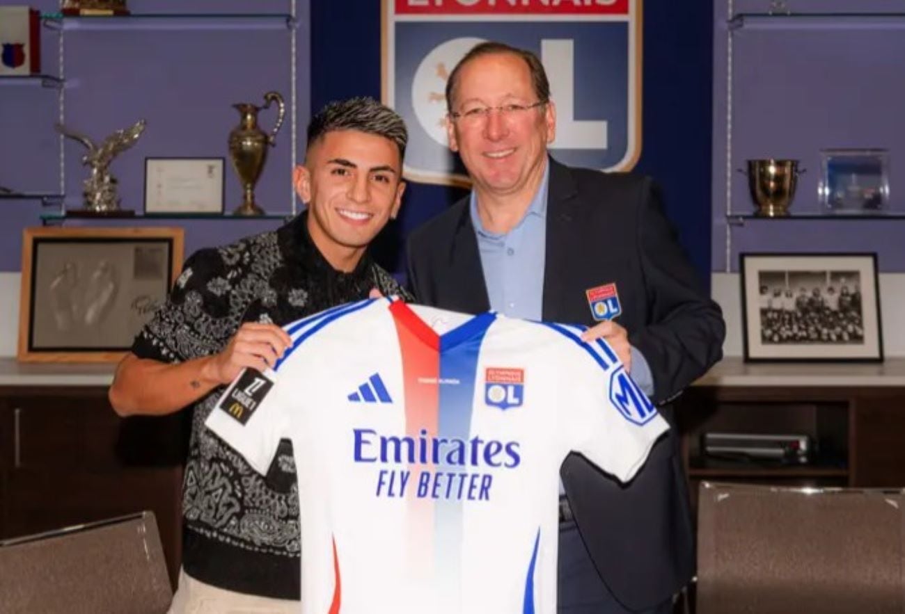 Olympique de Lyon presentó de manera oficial a Thiago Almada como nuevo refuerzo. (Prensa Olympique de Lyon)