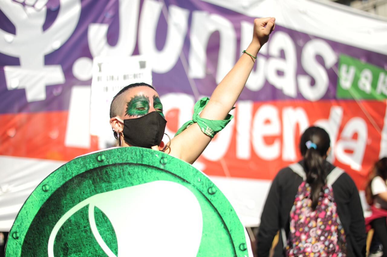 El pañuelazo llegó al frente al Congreso de la Nación.