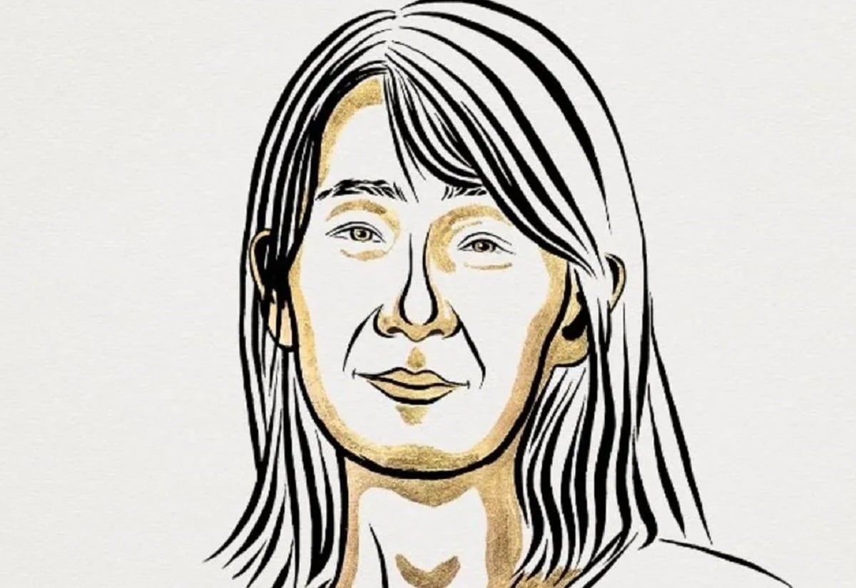 La escritora surcoreana Han Kang ganó el premio Nobel de Literatura 2024 (Ilustración Niklas Elmehed)