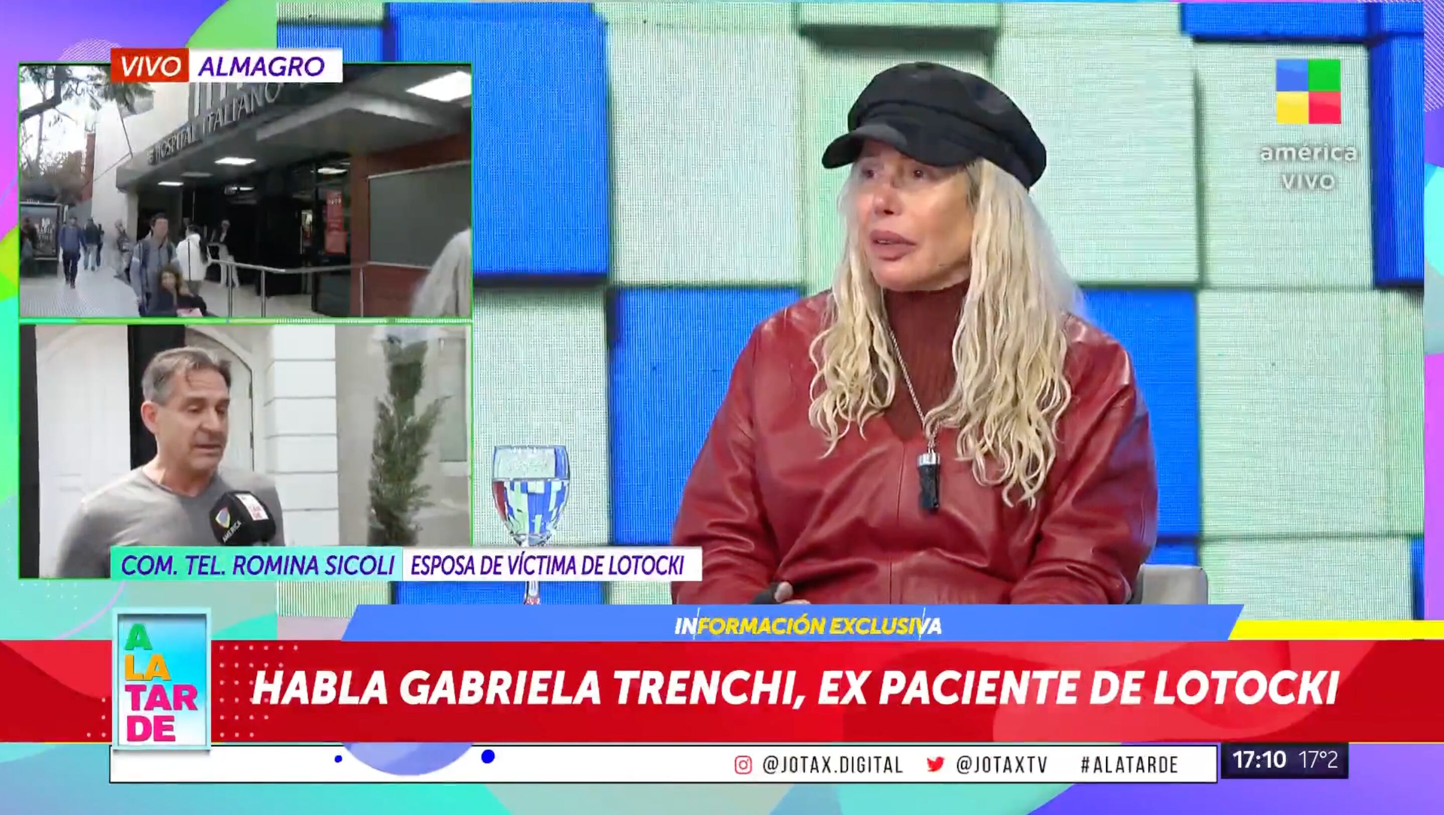 Gabriela Trenchi contando su testimonio "A la tarde". (Foto: Captura de pantalla)