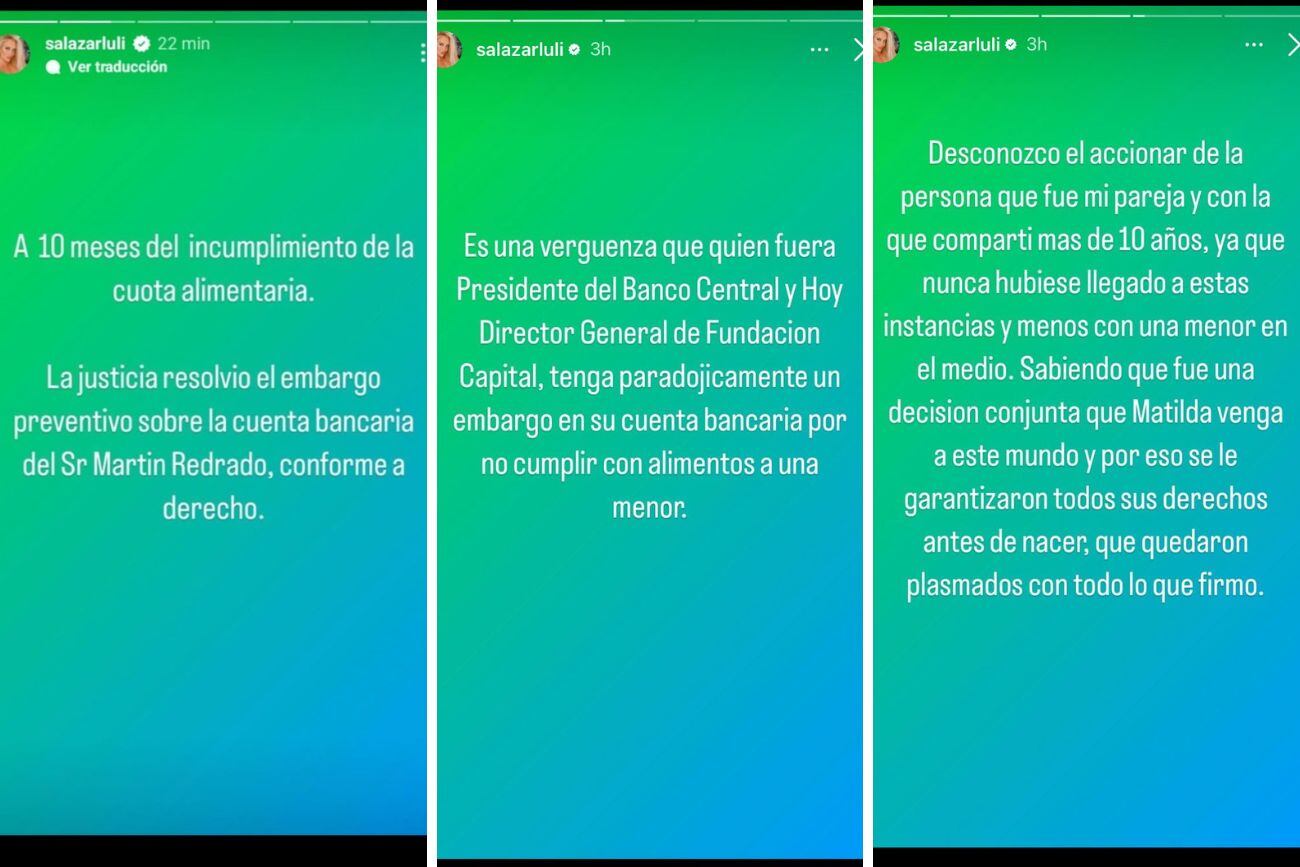 La Justicia embargó a Martín Redrado por una deuda millonaria con Luciana Salazar.