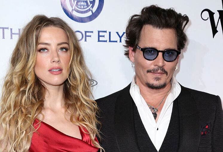 Johnny Deep junto a su ex mujer, Amber Heard