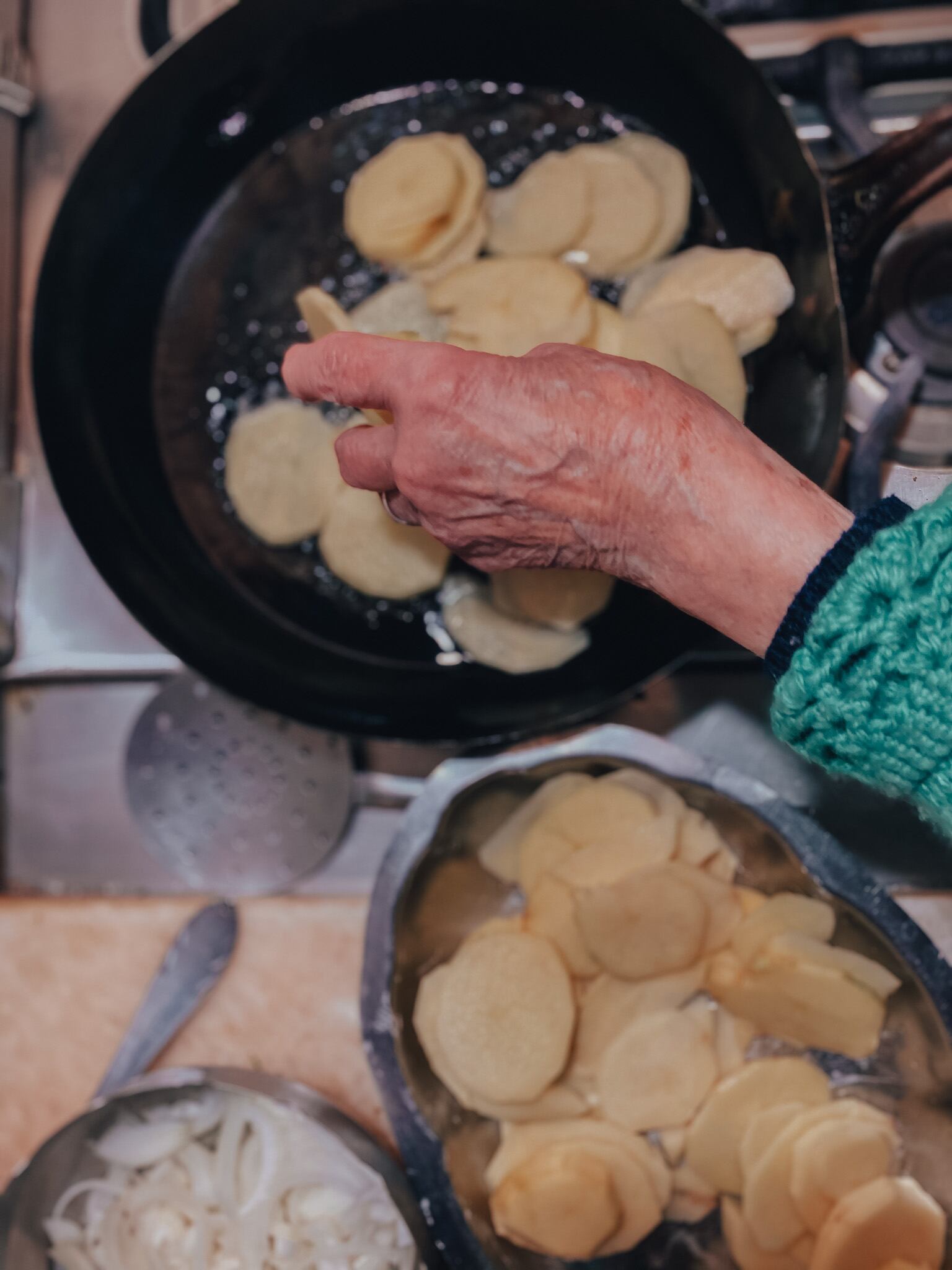 papas al aceite