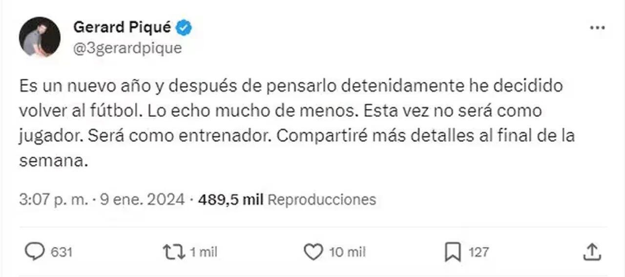 El anuncio de Gerard Piqué