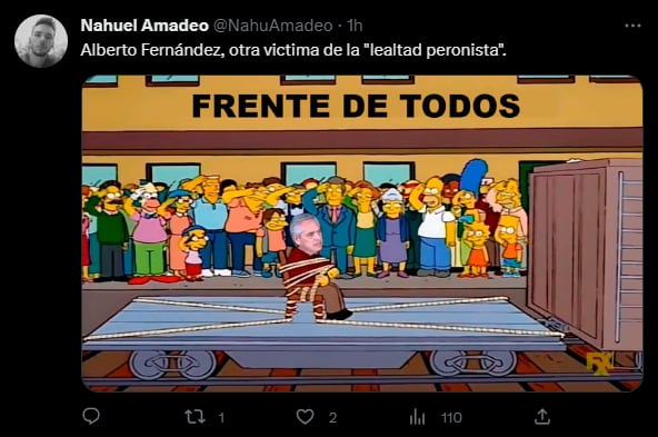 Clásica escena de la familia amarilla. Foto: Twitter/@NahuAmadeo