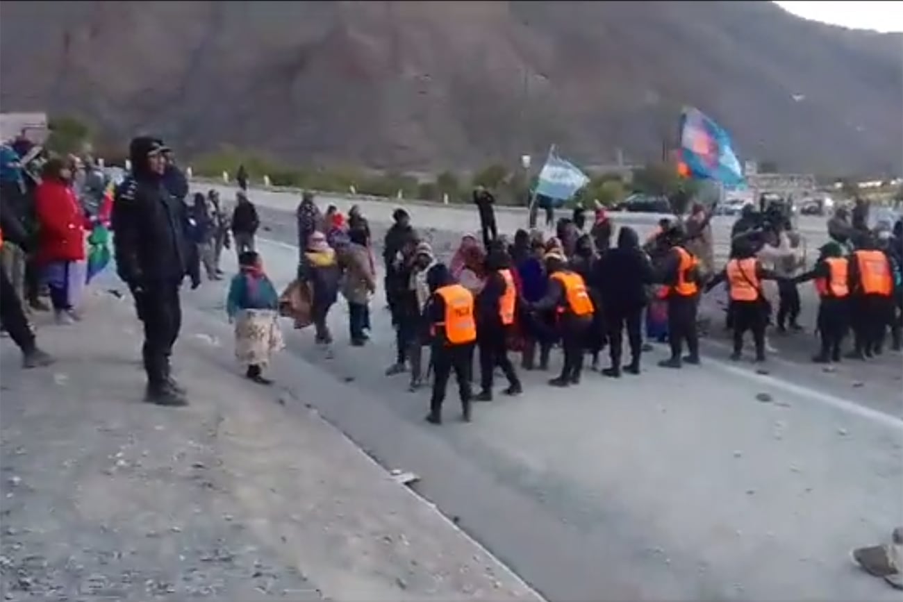 Protestas contra la reforma constitucional en Jujuy (Captura de video).