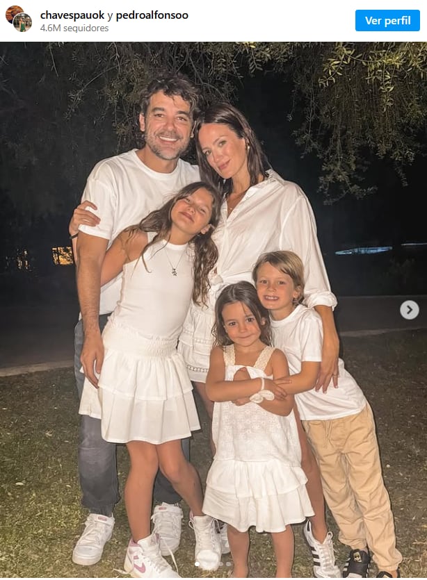 Pedro Alfonso, Paula Chaves e hijos