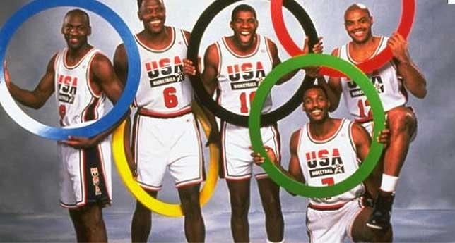 El Dream Team de 1992, con camisetas Nike.