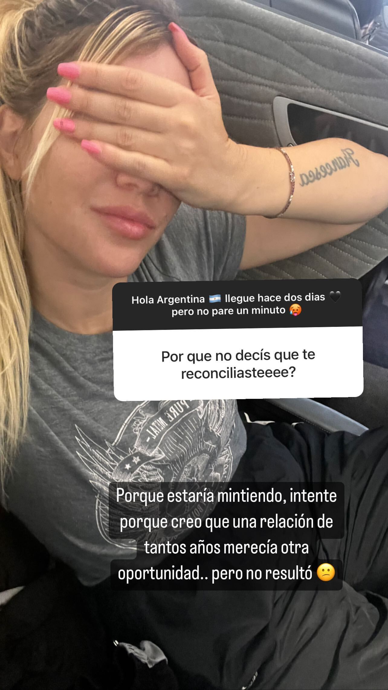 Wanda Nara negó la reconciliación y Mauro Icardi la confirma.