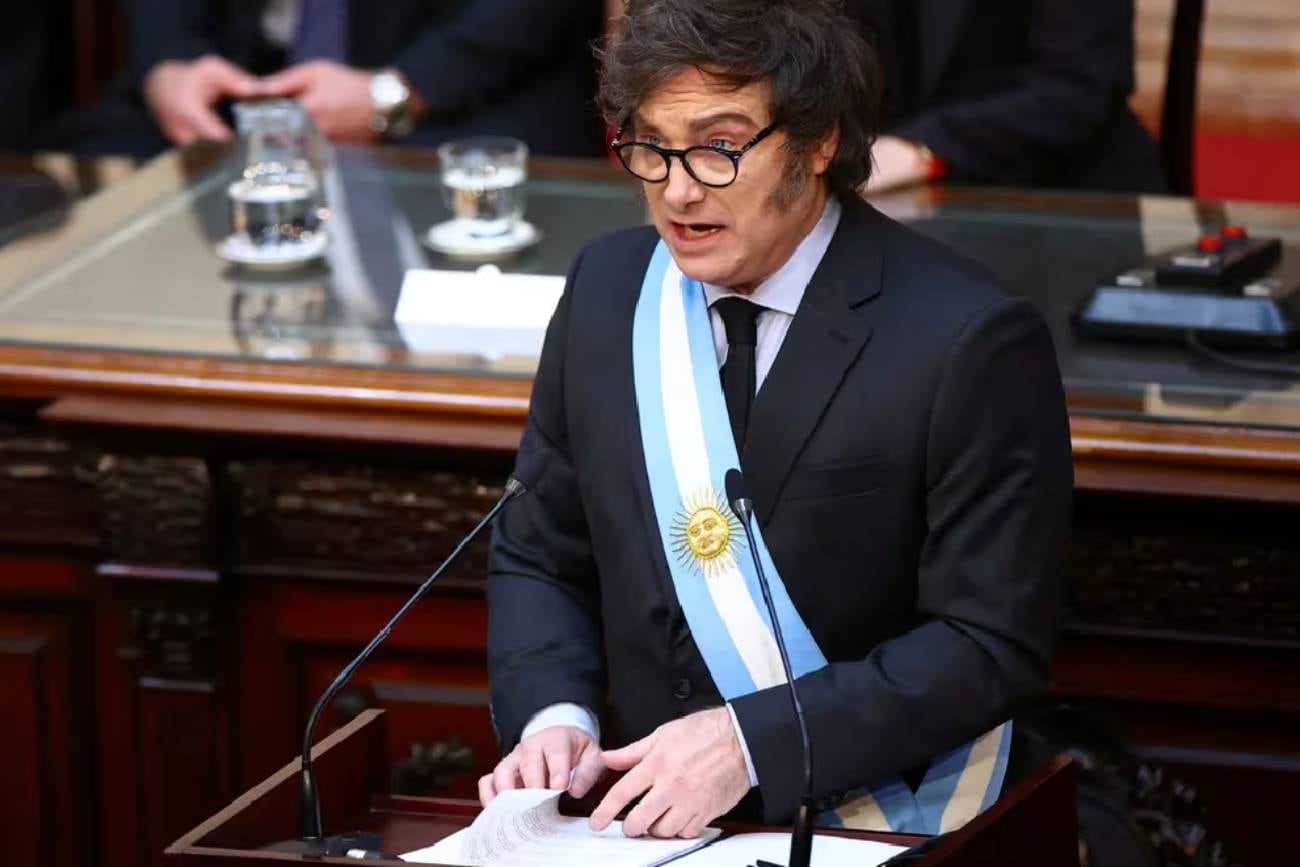 Javier Milei presentó en el Congreso el Presupuesto 2025 (Gentileza Reuters).