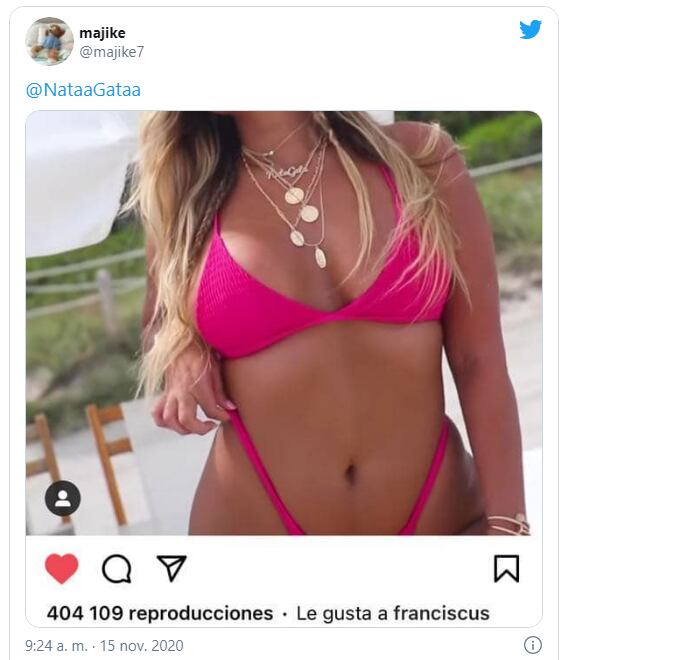 Modelo brasilera y el like del papa