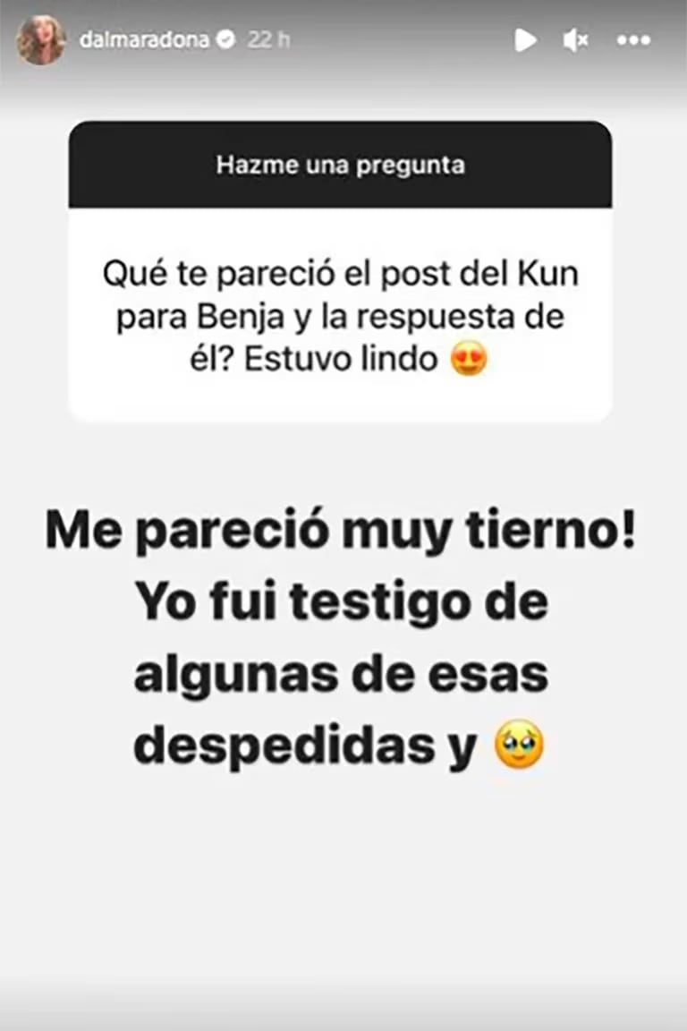 La hija del 10 sorprendió con su respuesta.