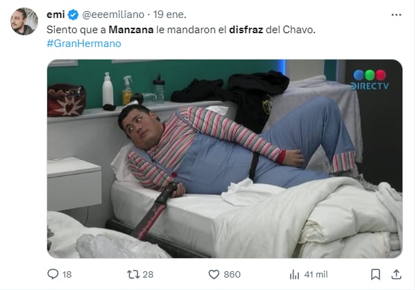 Manzana se había disfrazado de Chucky para otra fiesta