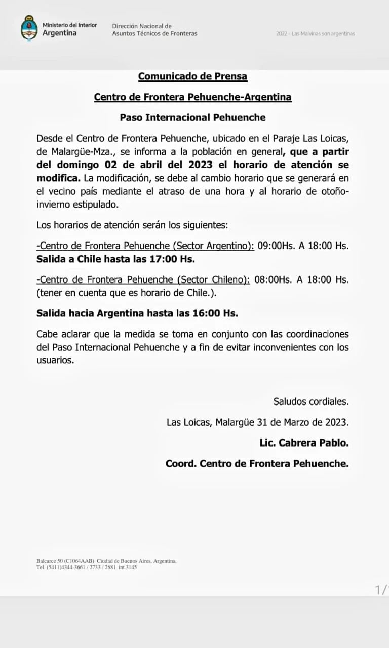 Comunicado de Prensa del Centro de Frontera.