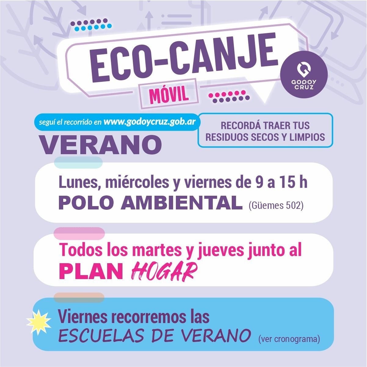 ECOcanje móvil: recorrido especial de verano.